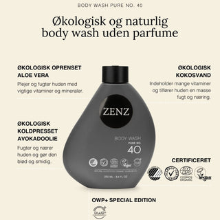 Body Wash Pure no. 40 (250 ml) - ZENZ Organic Products (DK)